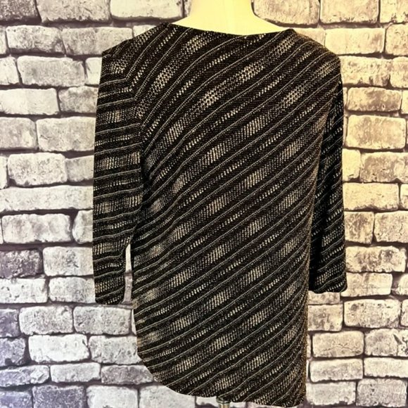 JM Collection NWT Scoop Neck 3/4 Sleeve Blouse Size PL - Picture 4 of 7